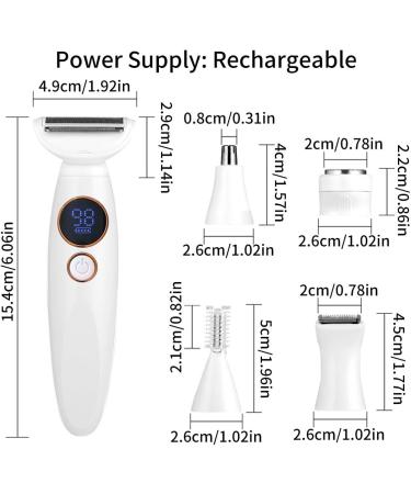 Rasoir Femme 5 En 1 Multifonction Rasoirs lectriques Femme Pour Maillot Visage Le Nez Les Bras Les Aisselles Et Les Jambes (Blanc) - Buy Online on GoSupps.com