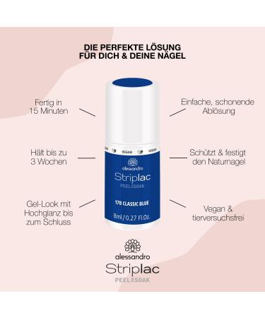 Alessandro Striplac UV Nail Polish Classic Blue - Long-Lasting Peel-Off Vegan Formula - 8ml - International Shipping Available - Buy Online on GoSupps.com