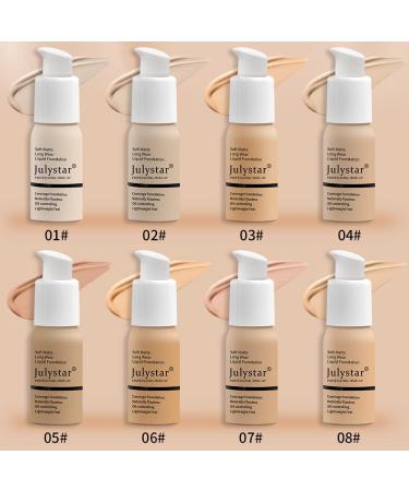 Julystar Makeup Moisturizer Repair Foundation Waterproof Long Lasting Concealer Liquid Foundation Beauty Makeup (04#) - Buy Online on GoSupps.com