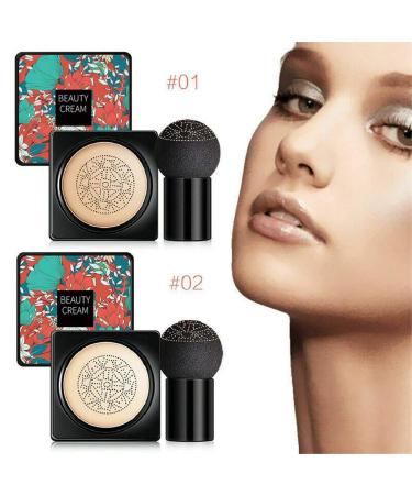 Mushroom Head Air Cushion BB Cream for Mature Skin | Moisturizing & Brightening Face Makeup | Ideal Concealer & Primer - Buy Online on GoSupps.com