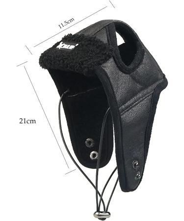 Itoda Winter Dog Trapper Hat with Ear Holes - Adjustable PU Leather Pet Cap for Cold Weather Protection - Warm Flying Cap for Dogs & Cats - Buy Online on GoSupps.com