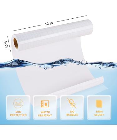 HTVRONT Clear Self-Adhesive Laminating Vinyl Roll-12"x30FT Non Thermal Laminating Film No Machine Needed Clear Vinyl Laminate for Stickers 12*30ft Feet - Buy Online on GoSupps.com