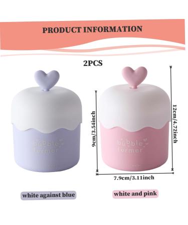 Foam Maker for Face Wash 2Pcs Heart Design Cleanser Foamer Portable Bubble Foamer Fast Foaming PP Skincare Foam Maker for Home Travel - Buy Online on GoSupps.com