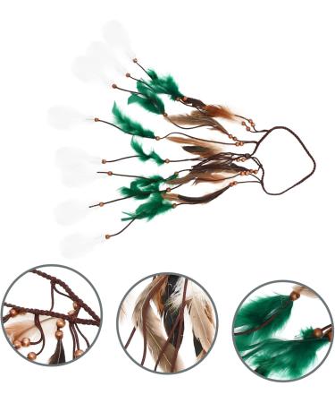 MERRYHAPY Feather Headband Women Bohemian Headband Hair Accessories Hair Accessories Hair Ties Feather Head Chain Peacock Headpiece Party Headband Earring Folk-custom Women's - Buy Online on GoSupps.com