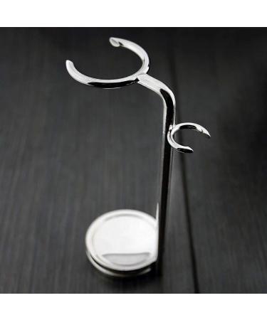 Luxury Men's Shaving Set - 3 Edge Safety Razor Silver Tip Badger Brush Double Stand - Perfect Gift for Him - Buy Online on GoSupps.com