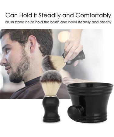 Premium Men's Shaving Set Solid Wood Handle Brush Stainless Steel Razor Stand & Soap Bowl Ideal Gift for Birthdays Valentine's & Father's Day - Buy Online on GoSupps.com