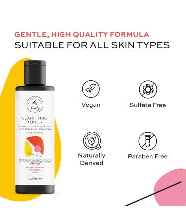 Buy Clarifying Toner with Salicylic Acid - Oil Control & Spot Treatment | Cruelty-Free Skincare | 7.04 oz by The Natural and Organic Family - International Shipping Available - Buy Online on GoSupps.com