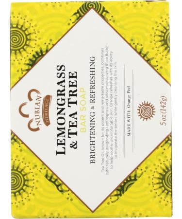 Nubian Heritage Lemongrass & Tea Tree Soap | Orange Peel | 5oz | Natural Skin Care | Shop Internationally - Buy Online on GoSupps.com