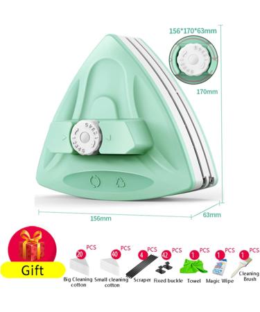 Window Cleaner Magnetic Double Sided Window Glass Cleaner 5-Files Adjustable Thickness Home Magnets Wiper Cleaning Brush Tools for Double Glazed Window Thickness (Green) - Buy Online on GoSupps.com