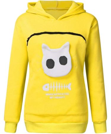 Womens Long Sleeve Cat & Dog Hoodie Sweater with Zipper - Warm Stylish with Big Bag | Perfect for Pet Lovers - Buy Online on GoSupps.com
