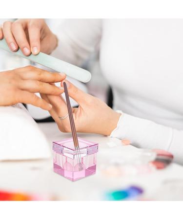 Monomer Cup 2 Inch Square Crystal Glass Nail Dish for Monomer with Lid High Transparency Nail Cup for Nail Art Acrylic Liquid Rosy Dappen Dish style1 - Buy Online on GoSupps.com