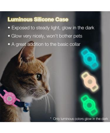 WHALEZON Airtag Cat/Dog Collar Holder - Anti-Lost Pet Tracker Case - Mint Green/Pink - Compatible with Apple Air Tag - Fits Puppy Collars 3/8 and 5/8 - Buy Online on GoSupps.com