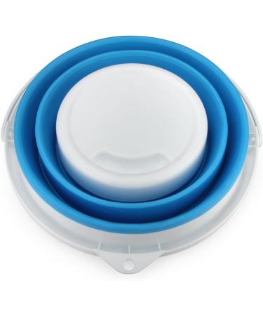 Twilight Garage 10L Collapsible Silicon Plastic Bucket Foldable Tub for Water Fishing Camping Gardening Cleaning Kitchen Car Cleaning Indoor/Outdoor Use(Blue) - Buy Online on GoSupps.com