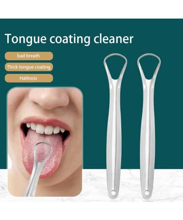 Xujlrl 4-Piece Stainless Steel Tongue Cleaner Set - Effective Tongue Scraper for Fresh Breath - Ideal for Adults & Children - Buy Online on GoSupps.com