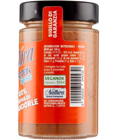 Italian Gourmet E.R. N tt ra Protein Sport Almond Cream 100% no added sugar gluten-free 100% natural high in protein 180g + Italian Gourmet Polpa di Pomodoro 400g - Buy Online on GoSupps.com