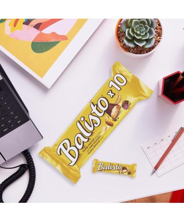 BALISTO - Cereal and Milk Chocolate Biscuit Bar - Honey & Almond Flavor - Pack 10 x 18.5 g - Buy Online on GoSupps.com