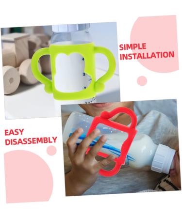 ibasenice 6 Pcs Silicone Bottle Handle Newborn Bottle Handle Newborn Bottle Grip Bottle Handles Milk Bottle Handles Milk Bottle Accessories Silicone Soft Wide Mouth 13.00X7.00X6.50CMx3pcs Assorted Colorx3pcs - Buy Online on GoSupps.com
