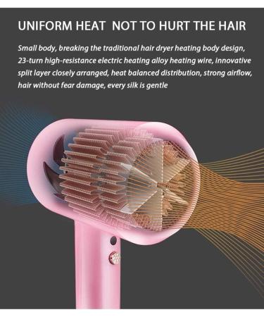 JYYBN Hair Dryer. Professional Hair Dryer Cold and Hot 2000W Anion Blow Dryer DC Motor with Concentrator Diffuser and Induction Function Dry - Buy Online on GoSupps.com