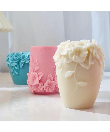 3D Rattan Flowers Silicone Candle Mould for Aromatherapy and Handmade Soap Making - Cylinder Candle Mold for Wax Melts, DIY Crafts, and Home Decor - Buy Online on GoSupps.com