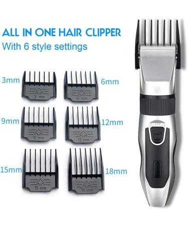 RIYAN Men's 6 Comb Professional Hair Clipper Wireless Hair Clipper Haircut Rechargeable Haircut Tool - Buy Online on GoSupps.com