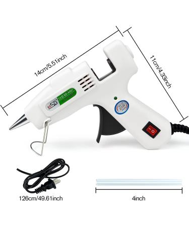 Krightlink Mini Hot Glue Gun Kit with 30 Glue Sticks - High Temp for School Crafts and DIY Arts - 20w - Buy Online on GoSupps.com