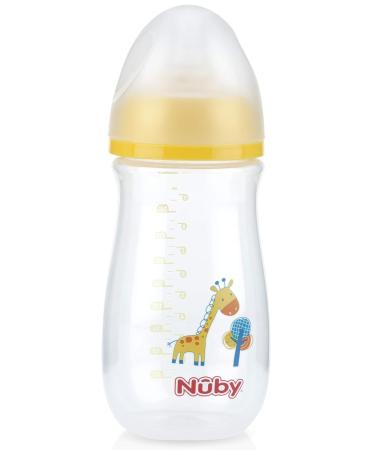 Nuby Wide Neck Bottle with Anti-Colic Air System  Colors/Prints May Vary  1pk Multi - Buy Online on GoSupps.com