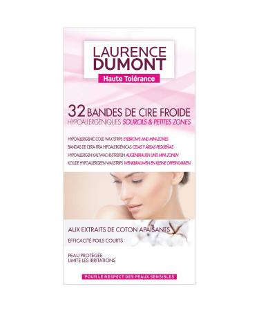 32 Bandes de Cire Froide Hypoallerg niques Sourcils & Petites zones