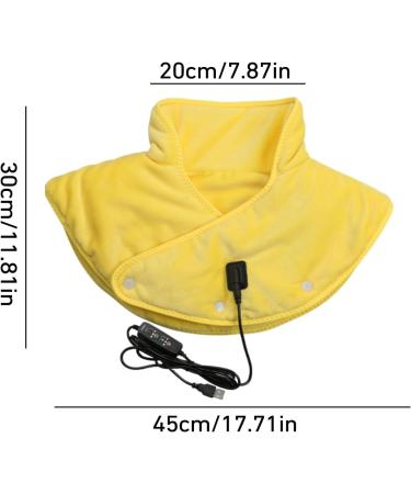Jacekee Heated Shoulder Pillow & Warmer Scarf - 3 Heat Levels Skin-Friendly Relief for Cramps & Back Pain | Yellow | International Shipping - Buy Online on GoSupps.com