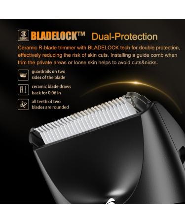 Body Hair Trimmer for Men Electric Hair Clippers Ball Trimmer with Ceramic Blade Waterproof Pubic Groin Hair Trimmer Grooming Kit with LCD Display & Recharge Dock Black - Buy Online on GoSupps.com