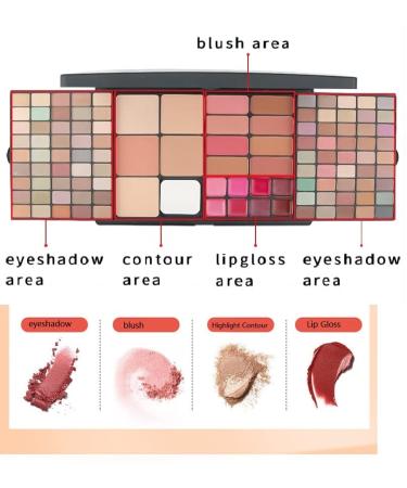 YARLADY Professional Multi-in-one Makeup Gift Kit for Women - 112 Piece Cosmetic Palette Set with Eyeshadow, Lip Gloss, Blush, Concealer, Brushes, and Mirror Makeup Set Combo for Complete Looks - Buy Online on GoSupps.com