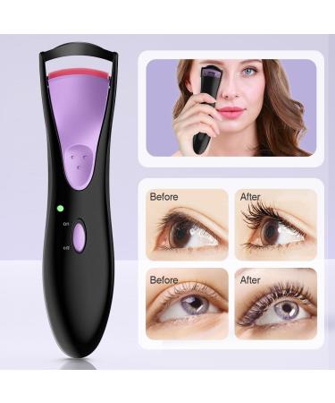 TOUCHBeauty Professional Heated Eyelash Curler | Upgrade Portable Electric Curler for Long-Lasting Painless Eyelash Curling - Curved Purple Design - Buy Online on GoSupps.com