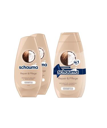 Schauma Schauma 2 x Repair Shampoo & Conditioner (1 x 2 x 400ml) - For Damaged & Dry Hair - 2 x 250ml - Coconut Extract Conditioner