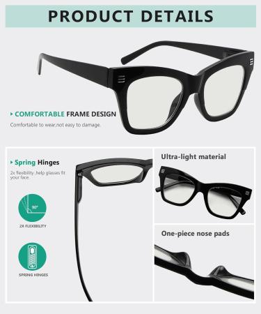 Eyekepper 4-Pack Progressive Multifocus Reading Glasses for Women | Blue Light Blocking No Line Multifocal Readers 1.75 Stylish Mix Colors - Buy Online on GoSupps.com