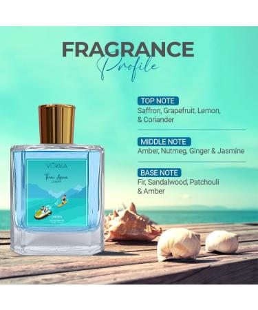 VOKKA'A Thai Aqua 100 ml | Unisex Luxury Long Lasting Aqua Perfume For Men And Women | Aqua Fresh Scent Eau De Parfum | EDP Fragrance for Gift | Notes: Aqua Sandalwood Patchouli - Buy Online on GoSupps.com