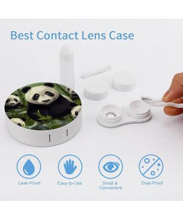 Cute Panda Print Contact Lens Case - Travel & Care Box for Contact Lenses | International Shipping - Buy Online on GoSupps.com