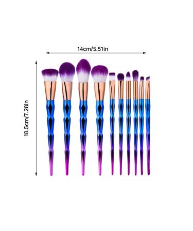 10 Foundation Brushes Set - Dazzling Makeup Tools for Flawless Application | International Shipping - Buy Online on GoSupps.com