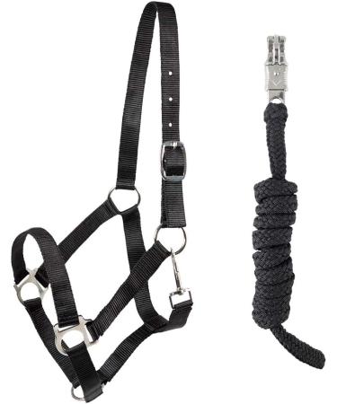 PFIFF 102931 Halter and Rope Set - Durable Black Plastic Halter & Lead Rope for Horses - International Shipping Available - Buy Online on GoSupps.com