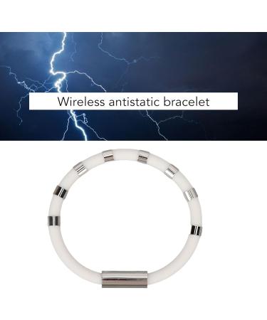 Penrux Anti-Static Bracelet - Adjustable Silicone 8 Loops for Men & Women | Remove Static - White - Buy Online on GoSupps.com