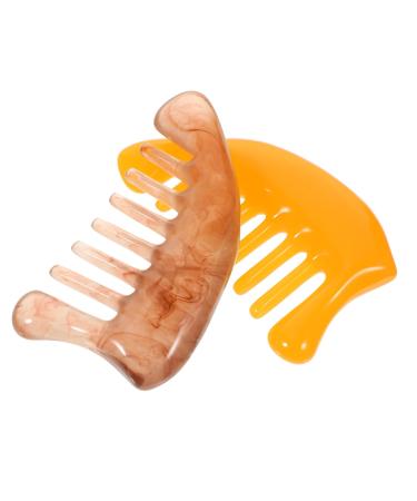 Beavorty 4 pieces massage comb face massage gua Sha comb for the scalp massage comb massage comb tool neck massage device scalp massage scratch scrap multifunction jade comb