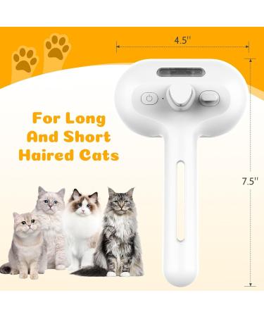 4-in-1 Animal Hair Cleaning Brush - Self-Cleaning Cat Brush & Pet Knot Remover with Essence | Pink Pet Care Comb for Easy Fur Removal - Buy Online on GoSupps.com