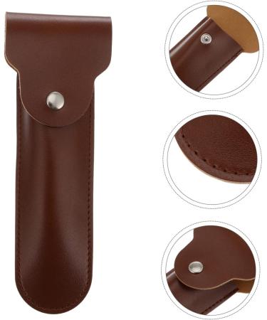 Minkissy Portable Leather Razor Holster - Double-Edged PU Case for Safe Storage & Travel - Buy Online on GoSupps.com