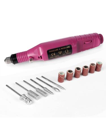 Portable Electric Nail Drill Acrylic Nail Kit - Professional Nail Polishing Set for Gel Nails - Variable Speed Electric Nail File Tools - DIY Manicure Pedicure Set - Dark Rose - Buy Online on GoSupps.com