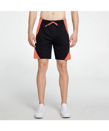 Ronony Men's Quick-Dry Breathable Sports Shorts - Lightweight Running & Gym Pants with Pockets - Perfect for Fitness & Training - Orange - Buy Online on GoSupps.com