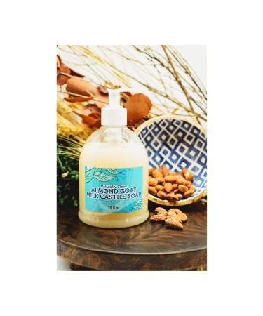 Almond Goat Milk Pure Castile Liquid Soap - Non-GMO Made in USA 16 oz | Best for Face Hand & Body Wash All Skin Types Ideal for Dry & Sensitive Skin - Buy Online on GoSupps.com