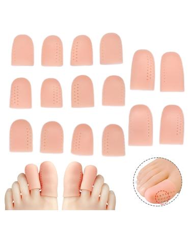 Shop Sonew 16-Piece Silicone Toe Protection Caps - Breathable Gel Covers for Ingrown Toenails & Foot Comfort | International Shipping Available - Buy Online on GoSupps.com