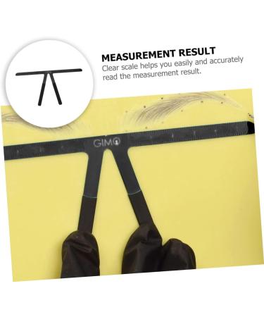 VINTORKY Makeup Kits Embroidery Eyebrow Ruler Household Tools Nose Triangle Ruler Stainless Steel Eyebrow Trimming Makeup Gadgets 13.8x7cm Black - Buy Online on GoSupps.com