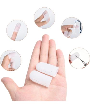 RosewineC 12pcs Gel Finger Cots - Silicone Finger Protectors for Hand Eczema & Arthritis Relief (2 Colors) - Buy Online on GoSupps.com