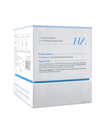 5% Ultra Hydrating Serum Vials with Niacinamide Collagen Stem Cell Wake Nature Perfection|AntiAging|Deep Hydration|CellActivation-1.5ml*30Pcs Ultra Hyaluronic Acid Serum for Face 1 Fl Oz (Pack of 1) - Buy Online on GoSupps.com