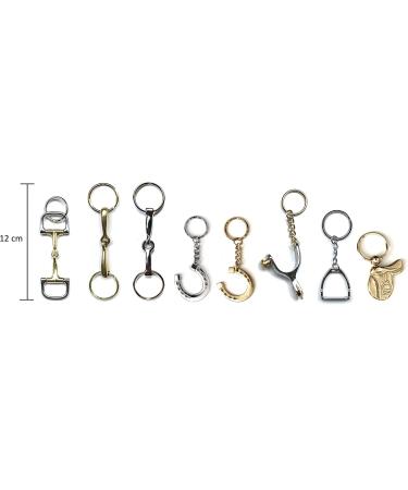 JA Horse Metallic Keychain Pendant - Stylish Horse Rider & Pony Bits D-Ring Jewelry | Perfect Gift for Equestrian Lovers - Buy Online on GoSupps.com