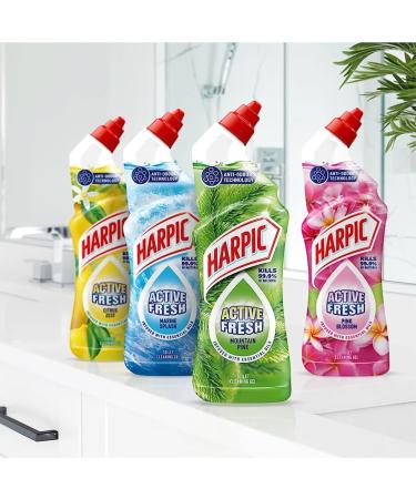 3 harpic toilet cleaner gel 750 ml (random mix 1 of each) vie belle bundle